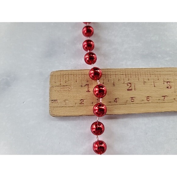 Christmas Tree Beaded Garland Red Vintage - Picture 10 of 10